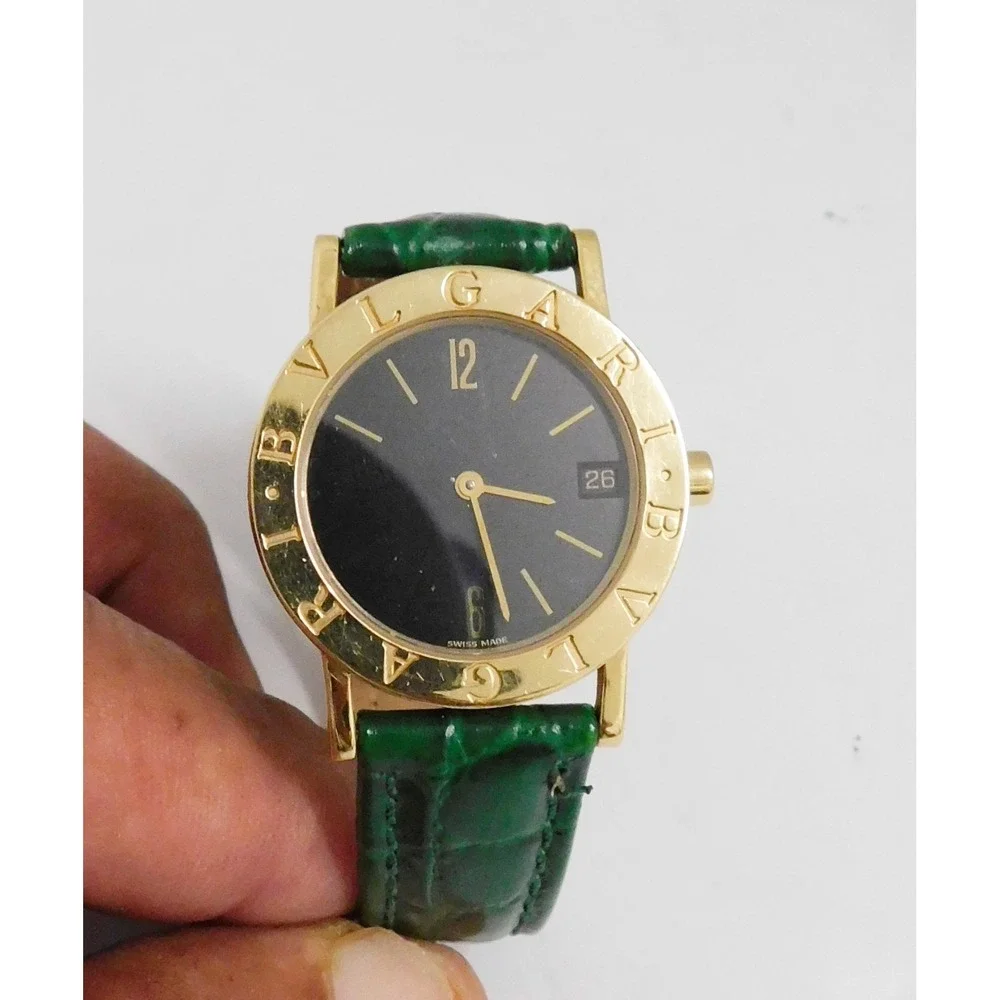 BVLGARI Bulgari BB30GL‎ 18K Case Size 30mm Used Watch Green Band w/ Date